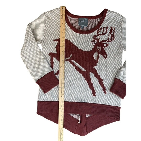Knitted Dove Anthropologie Knit Sweater Women's Size XS Deer 4 Buttons Down Back - Picture 9 of 13